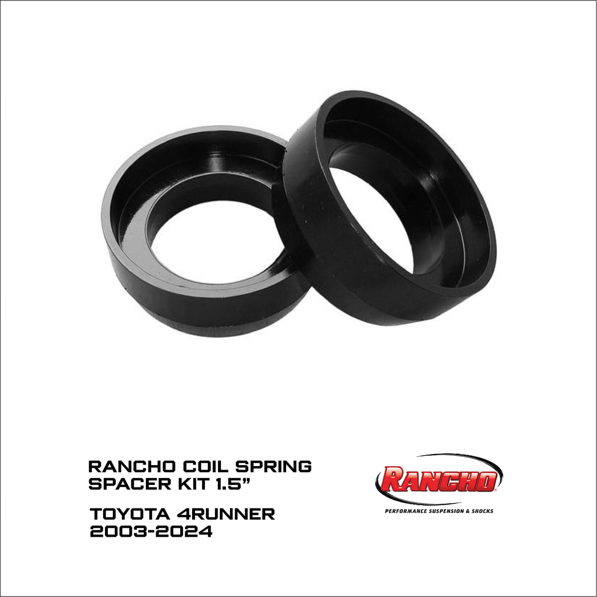 KIT SPACERS ESPIRAL TRASEROS 1.5'' RANCHO 4RUNNER