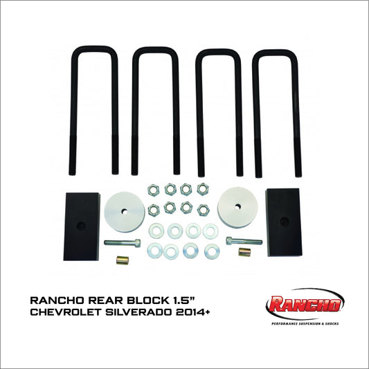 REAR BLOCK KIT 1.5 '' RANCHO SILVERADO 2014-2024