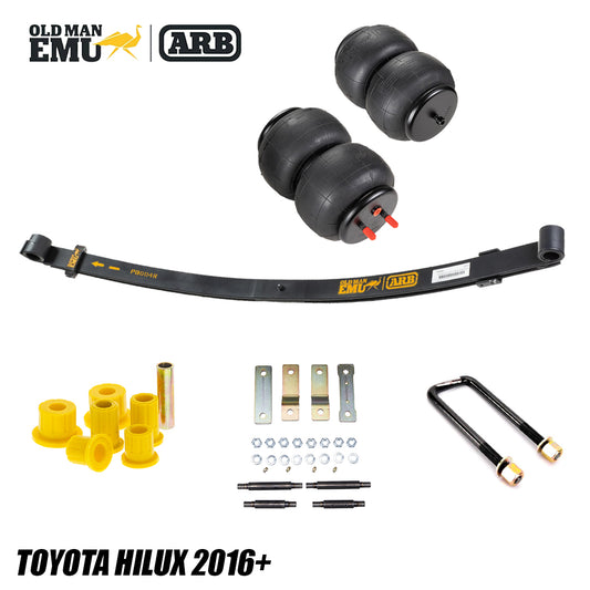 KIT BALLESTAS PARABOLICAS ARB 40 MM + PULMONES DE AIRE TOYOTA HILUX 2015+