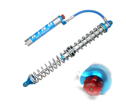 King 2.5 Coilover c/reservorio ajustable 18" recorrido con espirales