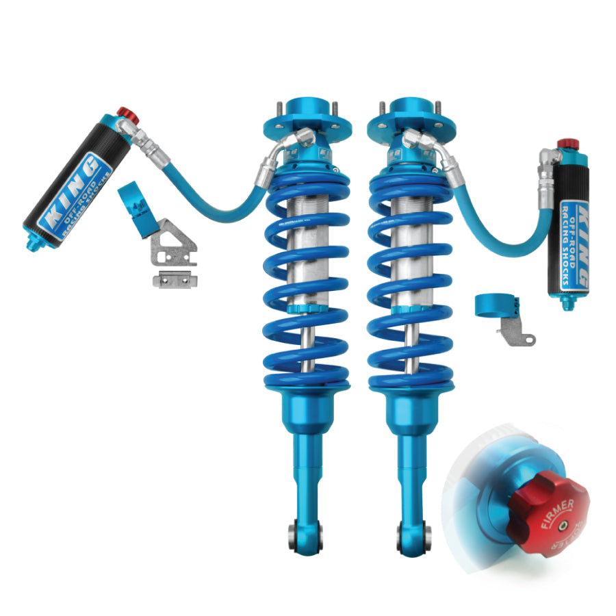 King 2.5" Front Extended Travel Coilovers w/ Compression Adjusters R/R (pr) - 550 lb. coil springs  Fits: 2010-2024 4Runner  |  2010-2014 FJ Cruiser  |  2010-2024 Prado 150 w/ 96504